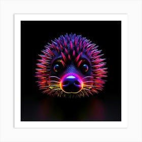 Neon Hedgehog 1 Affiche