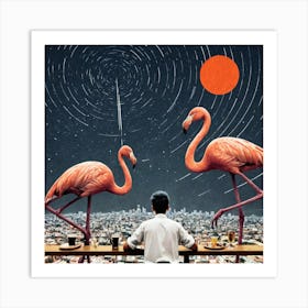 Flamingos 16 Art Print