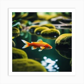 Goldfish In A Pond Art Print