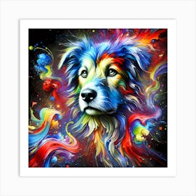 Rainbow Dog Art Print