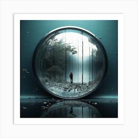 Fat And Tin In Mirror By Minimalism Art Print