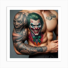 Joker Tattoo 15 Art Print