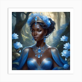 Blue Queen Art Print
