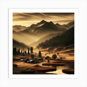 Mountain Landscape 3 Art Print