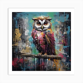 Owl In The City Art Print