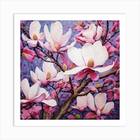 Magnolia Blossoms 1 Art Print