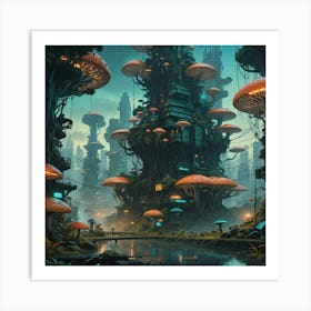 Amazon Forest In Future Art Print