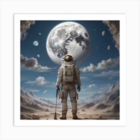 Astronaut In Space 2 Art Print