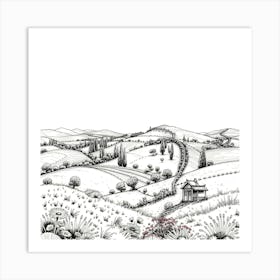 Country Landscape Art Print