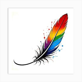 Rainbow Feather 12 Art Print