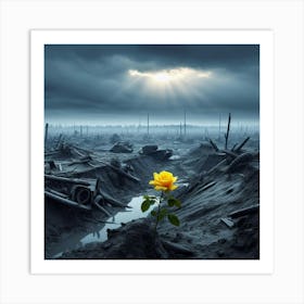 Rose In The Mud Art Print