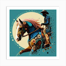 Cowboy Painting Art Print