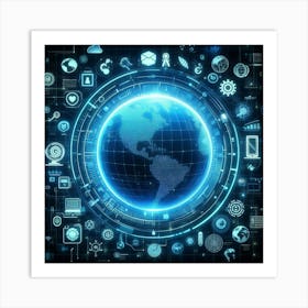 Digital World 2 Art Print