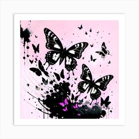 Butterfly Splatter Painting 1 Art Print