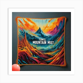 Towel design Mountain mist Art Print