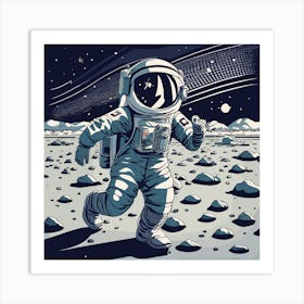 Walk on moon Art Print