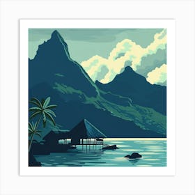 A Tahiti In French Polynesia Minimal Illustratio 1720357241 1 Art Print