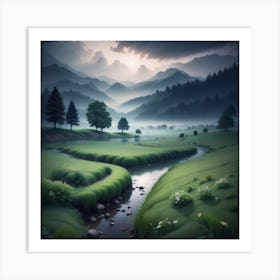 Landscape Painting 62 Art Print