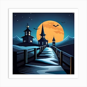 Halloween Background Art Print