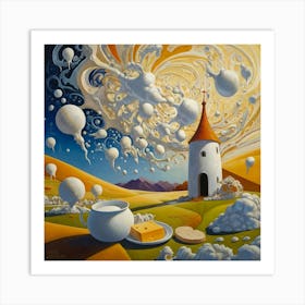 'Clouds' of milk Art Print