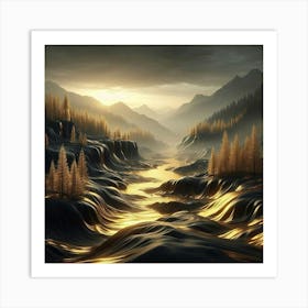 Golden River Art Print