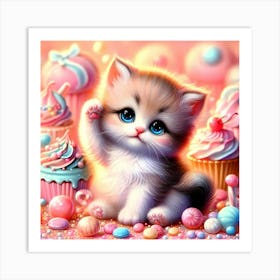 Feline Cat Creative Artwork Illustration 79 Art Print