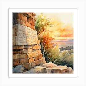 Sunset At The Monument Art Print