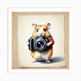 Hamster Photographer 4 Art Print