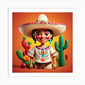 Mexican Girl 64 Art Print