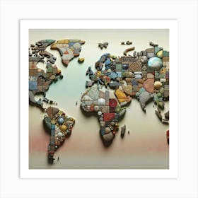 World Map Art Print