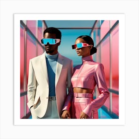 Futuristic Couple 5 Art Print