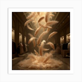 Feathers In The Air 2 Art Print