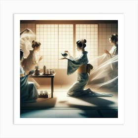 Samurai Tea Ceremony Art Print