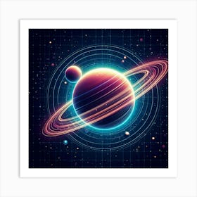 Retro Futuristic Elements,Retro Futuristic Background,Retro Futuristic Templates (16) Art Print