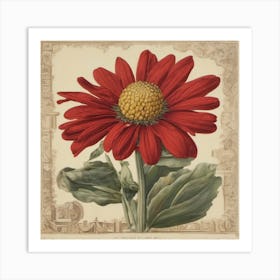 cornellie guillaume red flower 1 Art Print