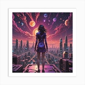 Futuristic Cityscape Art Print