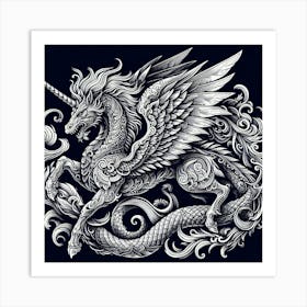 Dragon With Wings 1 Art Print