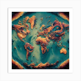 World Map 33 Art Print