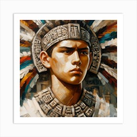 Aztec Warrior 1 Art Print