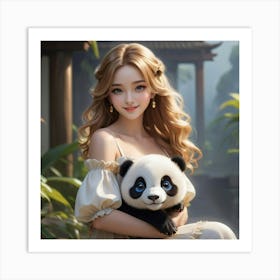 Panda Girl 5 Art Print