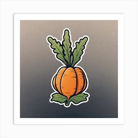 Carrot Sticker 7 Art Print