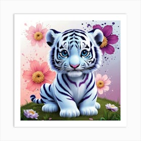 Cute tiger Art Print