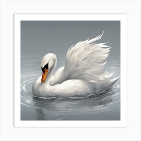 Sweet swan Art Print