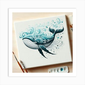 Whale Painting Art Print