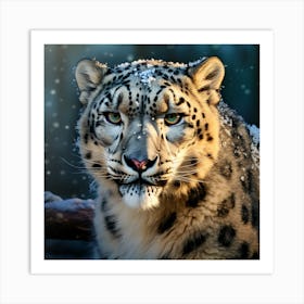 Snow Leopard 3 Art Print