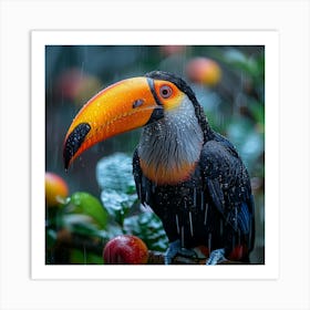 Toucan In The Rain Art Print