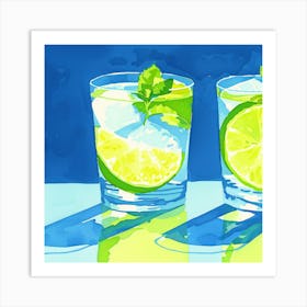 Two Glasses Of Water Art Print