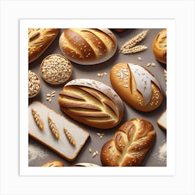 Breads And Cereals Art Print