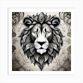 Lion Head 13 Art Print