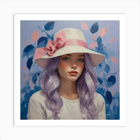 Lilac Hat Art Print